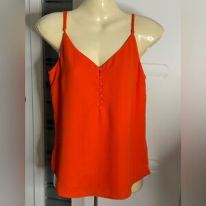 3. Dynamite Red-Orange Sleeveless Top, lined.